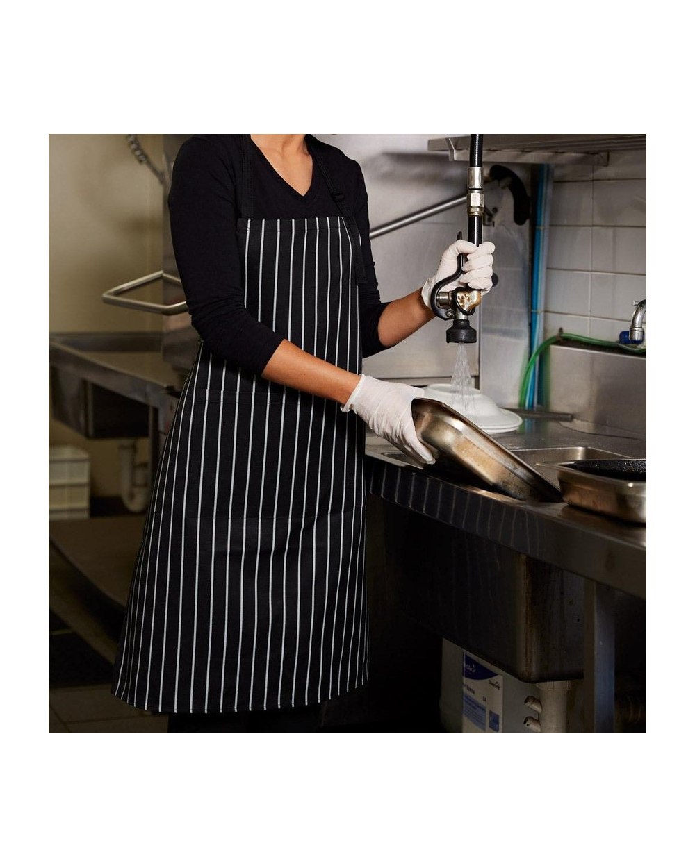 Striped Bib Apron